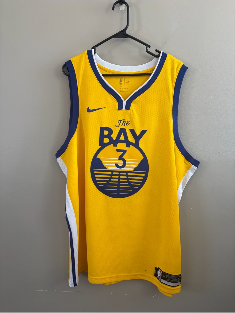 Nike NBA Golden State Jordan Poole Jersey "The Bay" Yellow 3 Size XXL